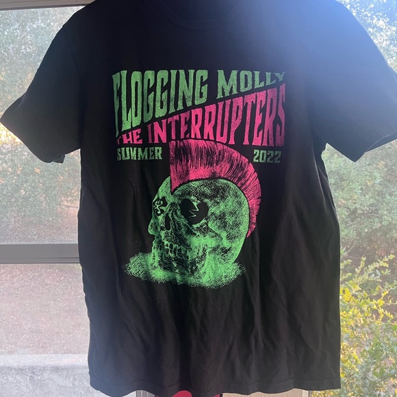 Flogging Molly Black Graphic T-Shirt - Picture 1 of 2